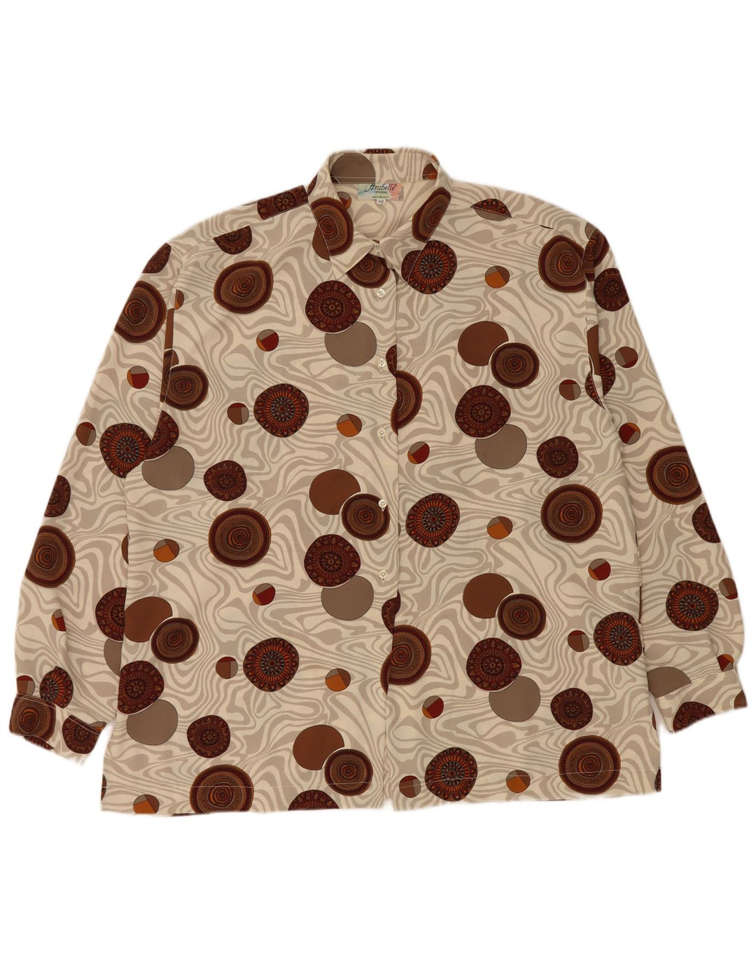 Blusa vintage para mujer IT 48 XL Poliéster geométrico multicolor