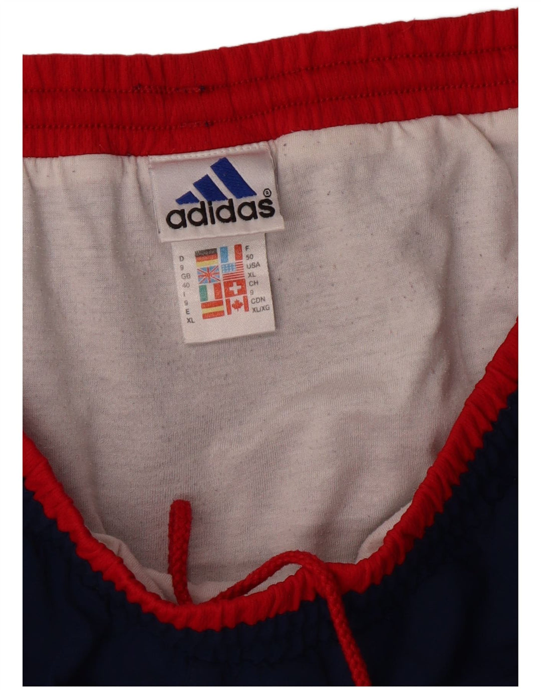 ADIDAS Pantalones cortos deportivos para hombre XL Azul marino Colorblock Poliéster