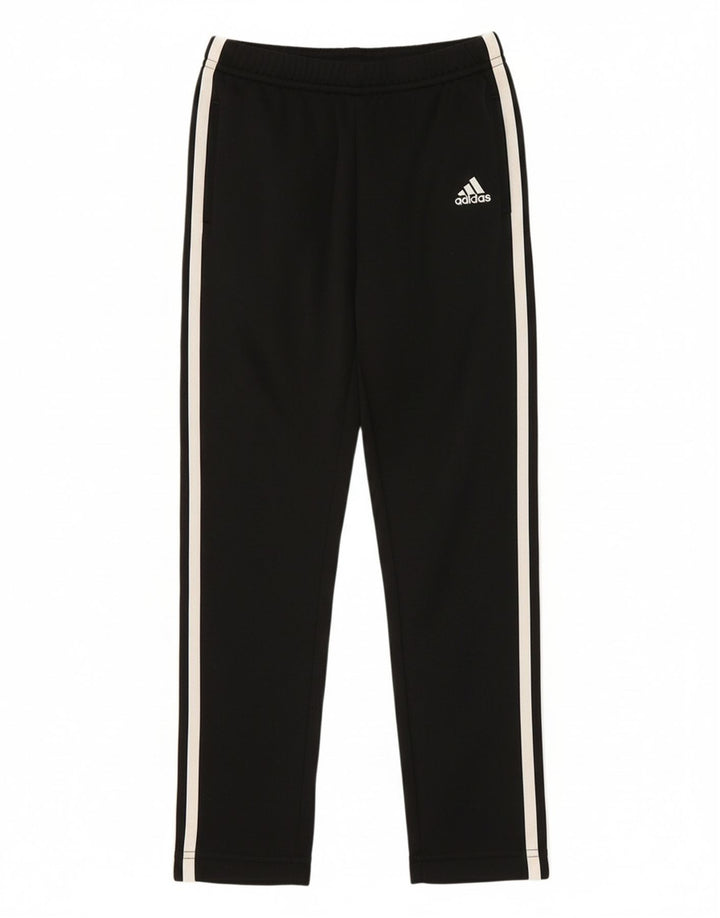 ADIDAS Girls Tracksuit Trousers 6-7 Years  Black Polyester