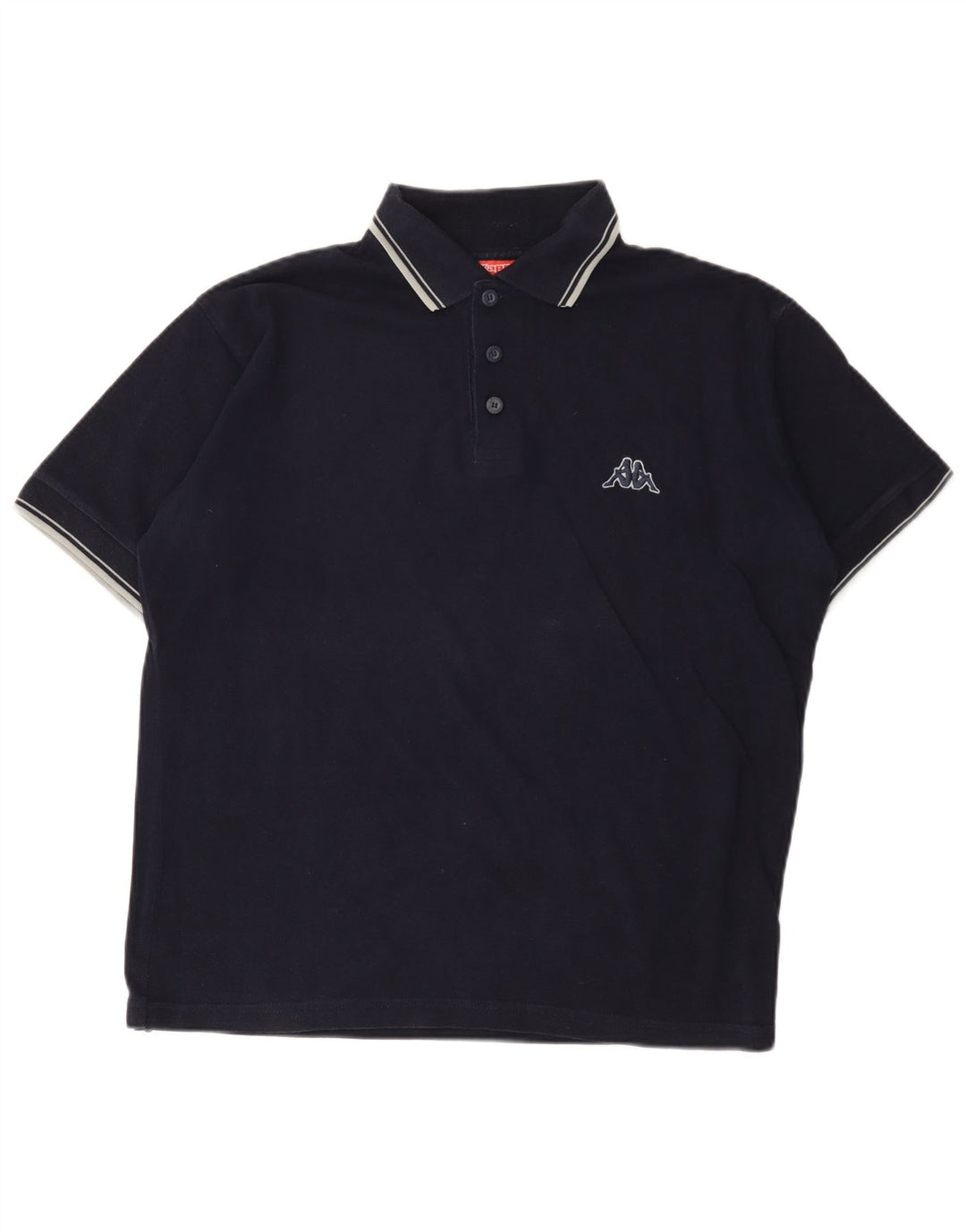 Polo Kappa Hombre Algodón Azul Marino Mediano
