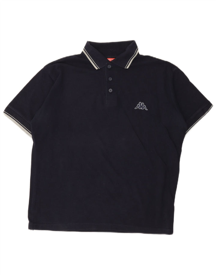 Polo Kappa Hombre Algodón Azul Marino Mediano