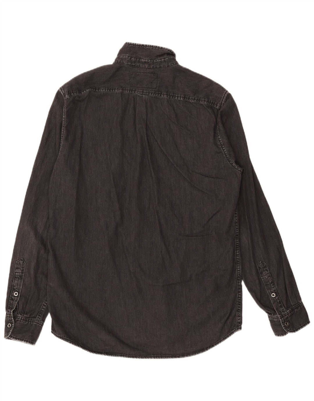 Diesel Hombre Camisa Vaquera Grande Algodón Negro