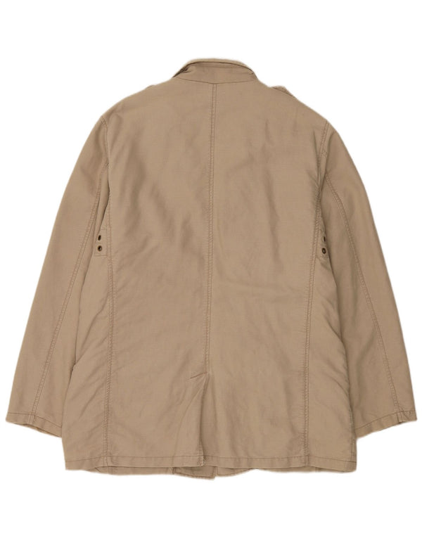 Jan Paulsen Chaqueta militar para hombre EU 54 2XL Lino beige