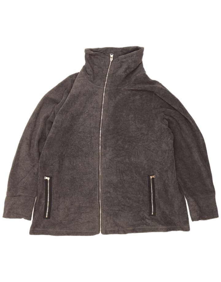 Calvin Klein Chaqueta de forro polar gráfica para mujer UK 20 2XL Poliéster gris