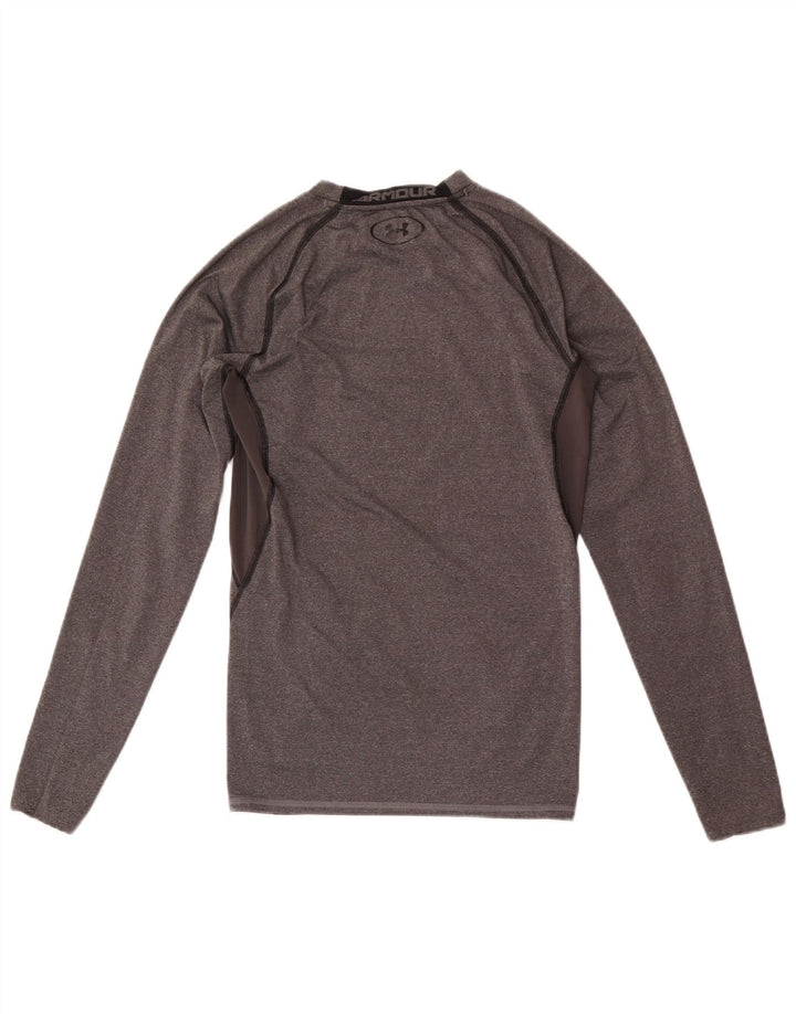 UNDER ARMOUR Top gráfico de manga larga para hombre pequeño gris moteado