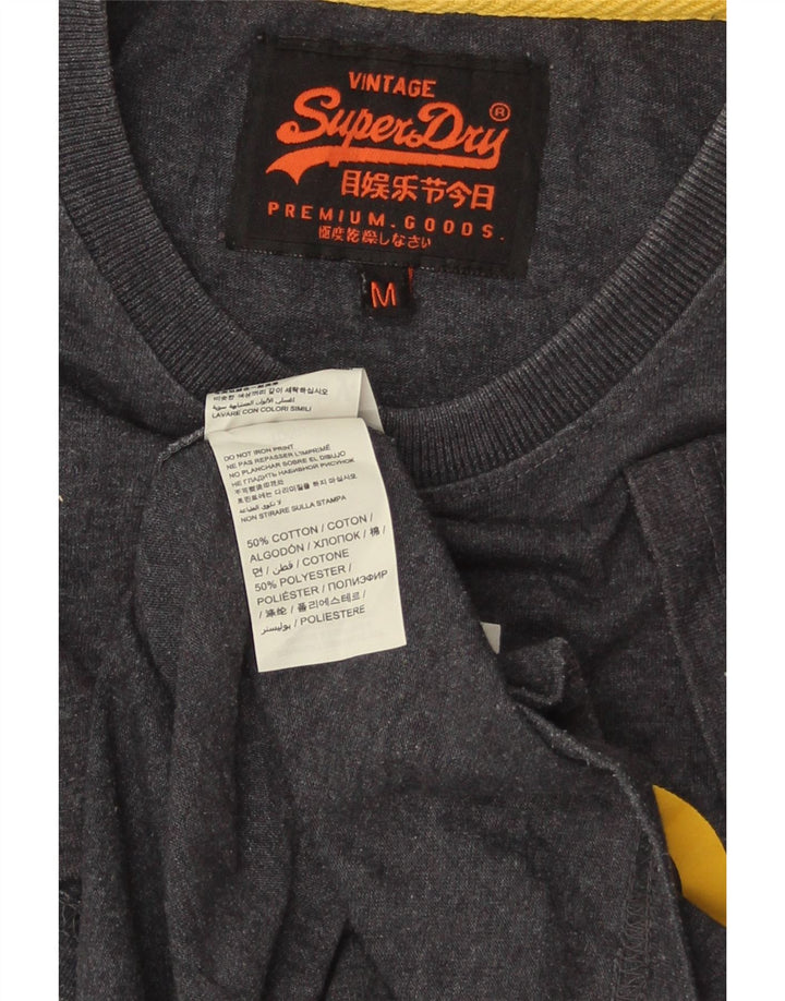 SUPERDRY Camiseta gráfica para hombre Top de algodón gris medio