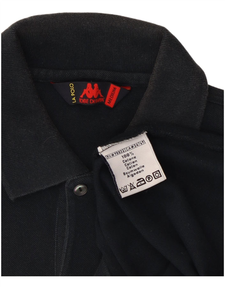Polo Kappa Hombre Medium Negro Algodón