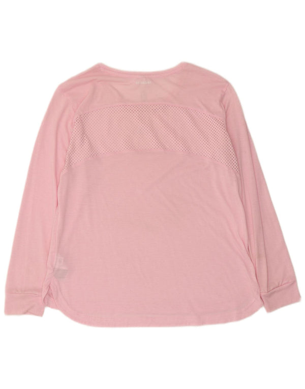 Adidas Mujer Aeroready Top Manga Larga UK 16/18 Grande Rosa Poliéster