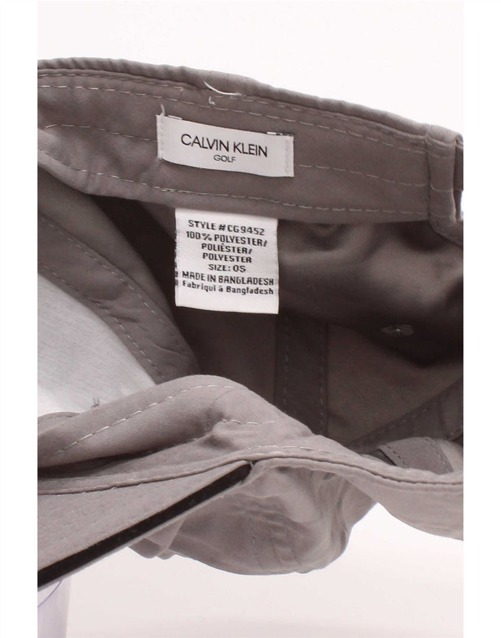 Calvin Klein Gorra de béisbol gráfica para hombre Talla única Poliéster gris
