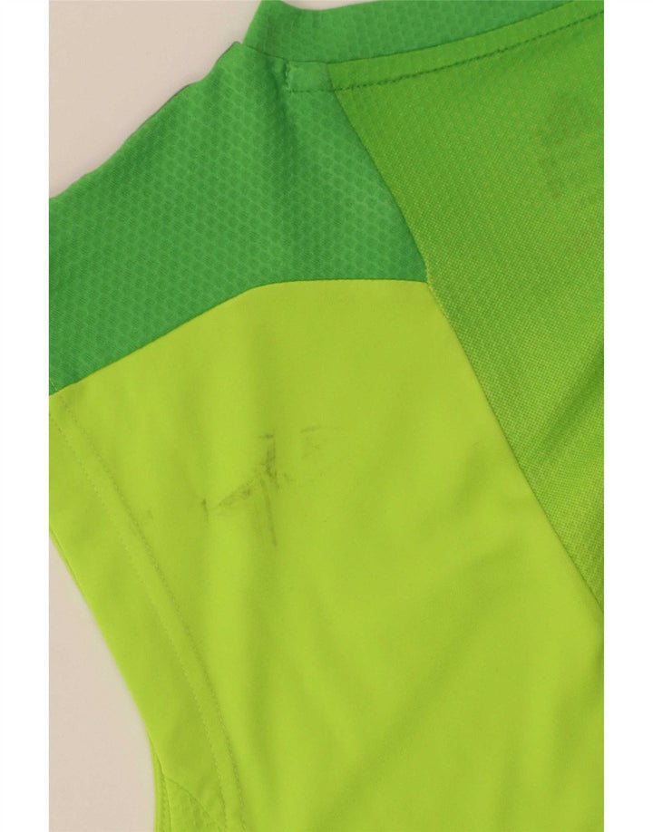 Adidas Mens Climacool Vest Top Grande Verde Colorblock Poliéster