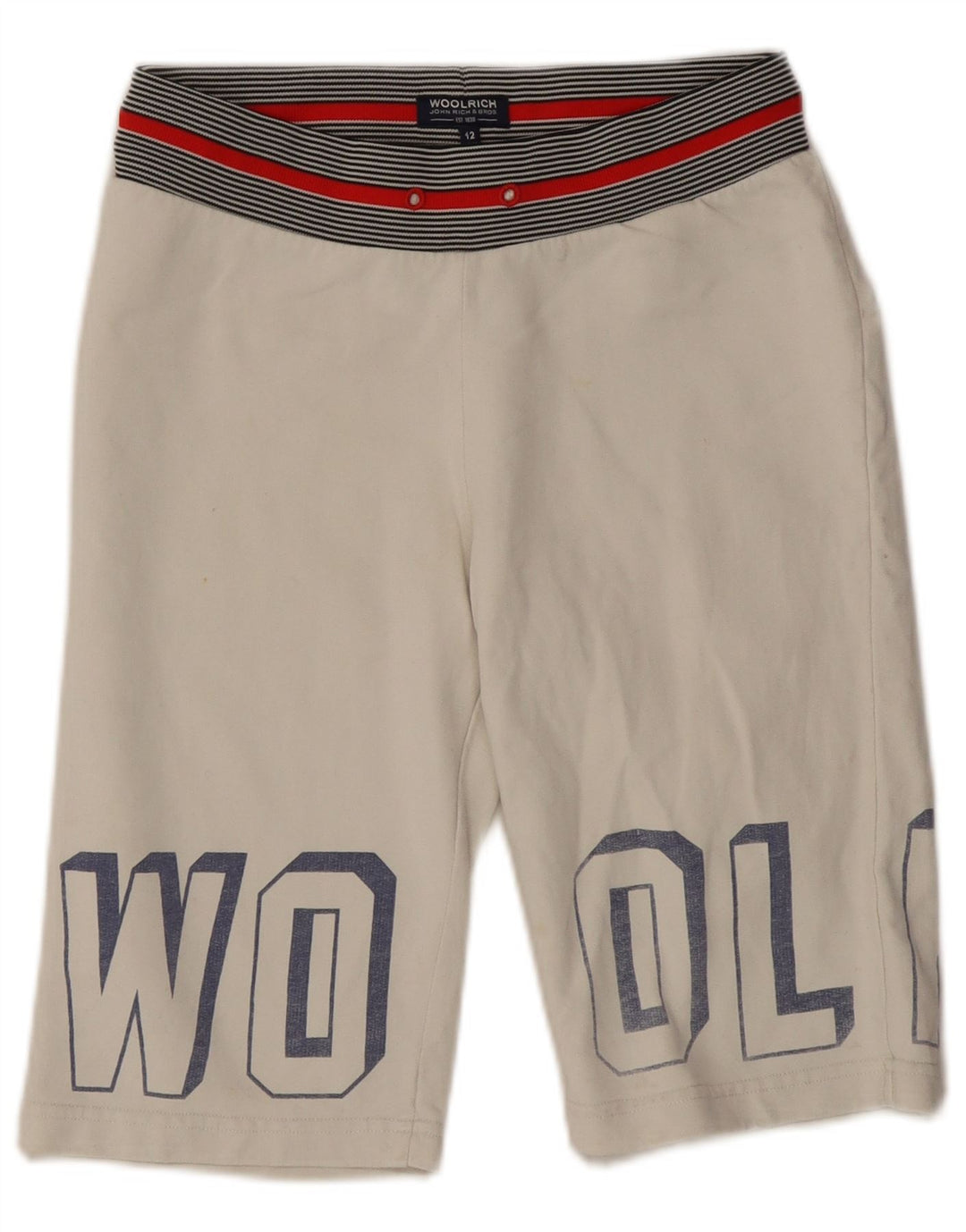 Woolrich Pantalones cortos deportivos con gráficos para niños 11-12 años Algodón blanco
