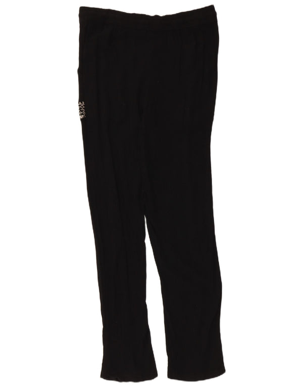 Marks & Spencer Pantalones Casuales para Mujer UK 12 Medium W32 L29 Negro Floral