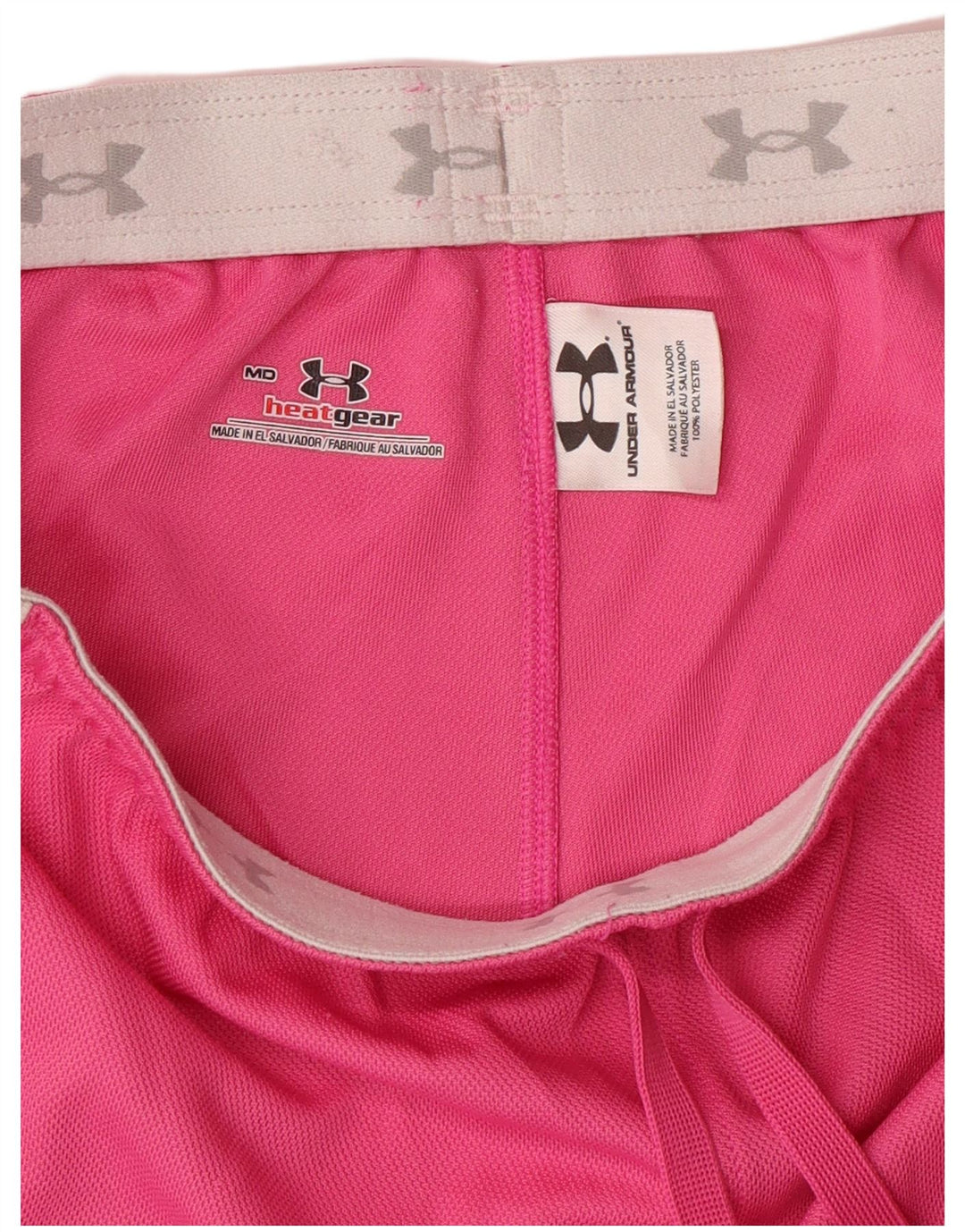 UNDER ARMOUR Pantalones cortos deportivos Heat Gear para mujer Reino Unido 14 Mediano Rosa Geométrico
