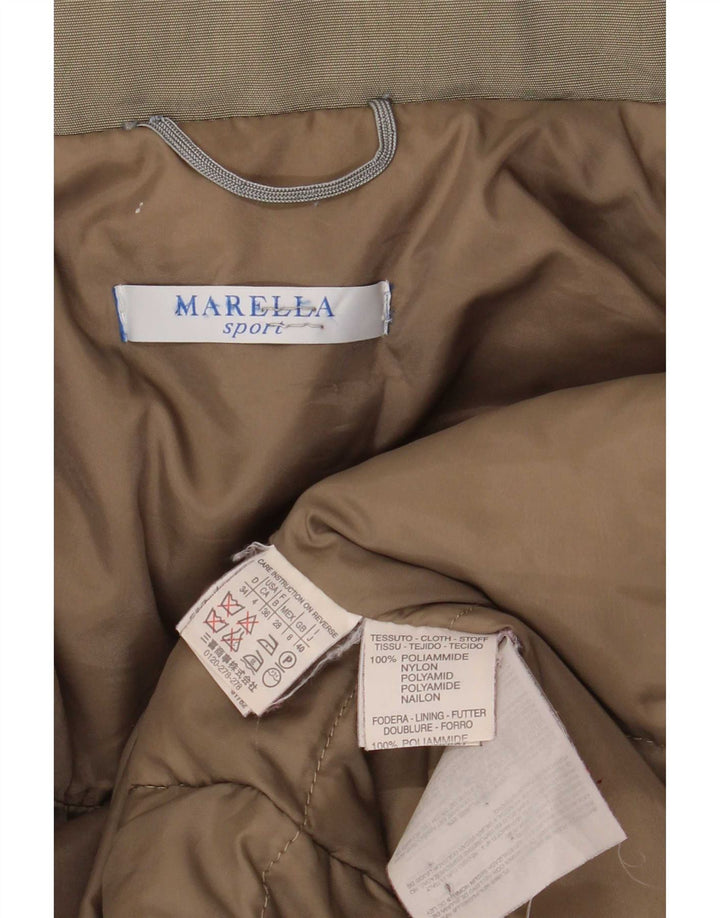 Marella Abrigo acolchado extragrande con capucha para mujer UK 8 Small Caqui Poliamida