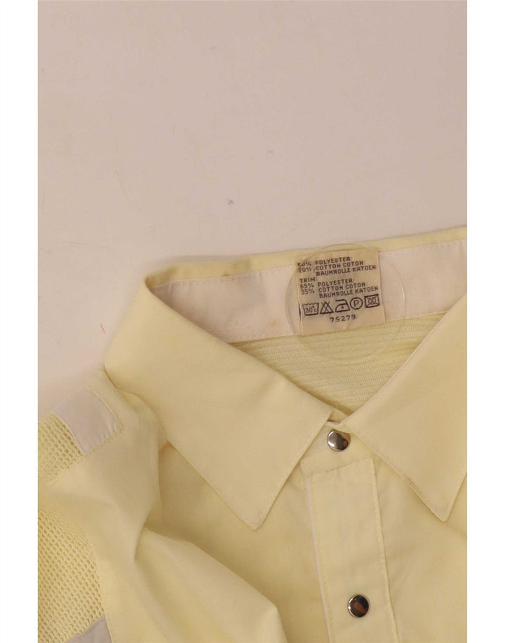 Angelo Litrico Camisa tipo jersey para hombre IT 48/50 Medium Yellow Stripes