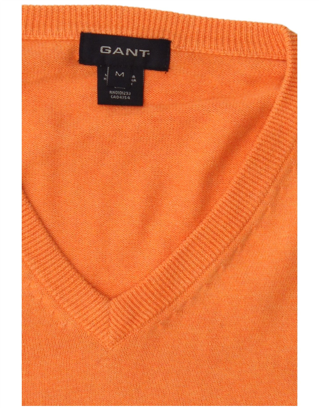 Gant Jersey Con Cuello En V De Algodón Naranja Medio Para Hombre