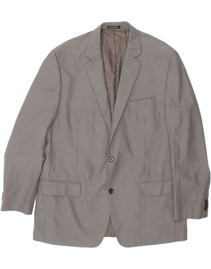 MICHAEL KORS Mens 2 Button Blazer Jacket UK 46 3XL Grey Pinstripe Vintage Michael Kors and Second-Hand Michael Kors from Messina Hembry 
