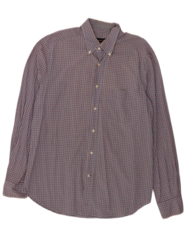 Camisa Massimo Dutti Hombre Cuadros Azules Grandes