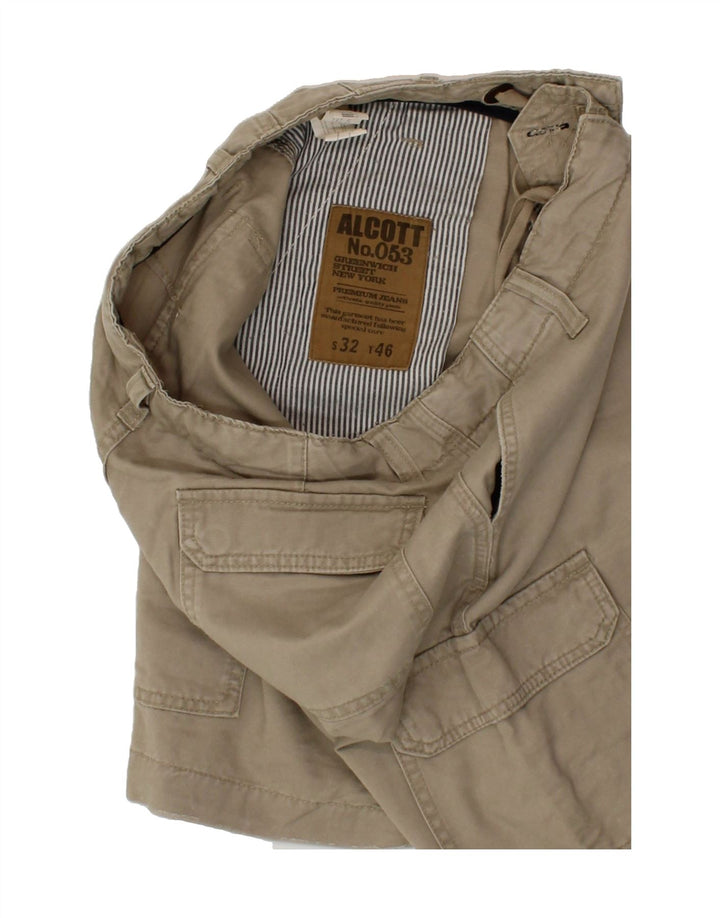 ALCOTT Mens Cargo Shorts W32 Medium  Beige Cotton Vintage Alcott and Second-Hand Alcott from Messina Hembry 
