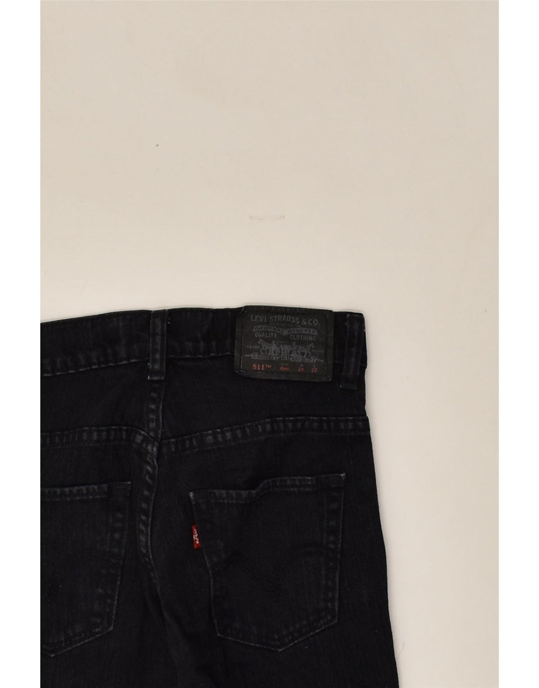 LEVI'S Girls 511 Skinny Jeans 7-8 Years W24 L22 Black Cotton | Vintage Levi's | Thrift | Second-Hand Levi's | Used Clothing | Messina Hembry 
