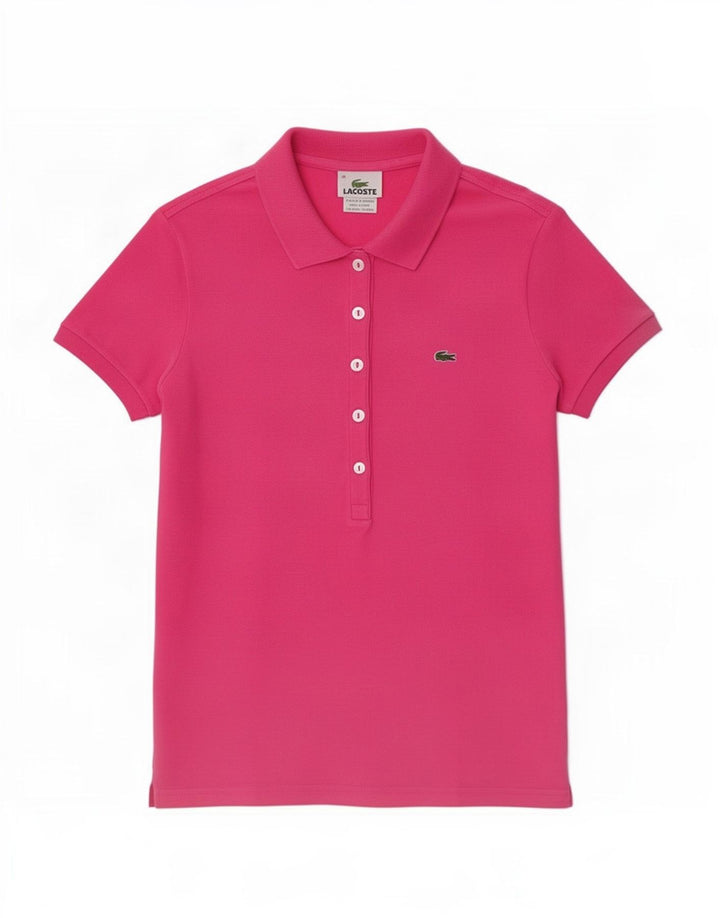 Polo Lacoste Mujer EU 38 Algodón Rosa Medio