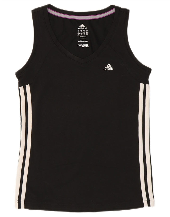 Adidas Mujer Climalite Chaleco Top UK 4/6 XS Negro Algodón