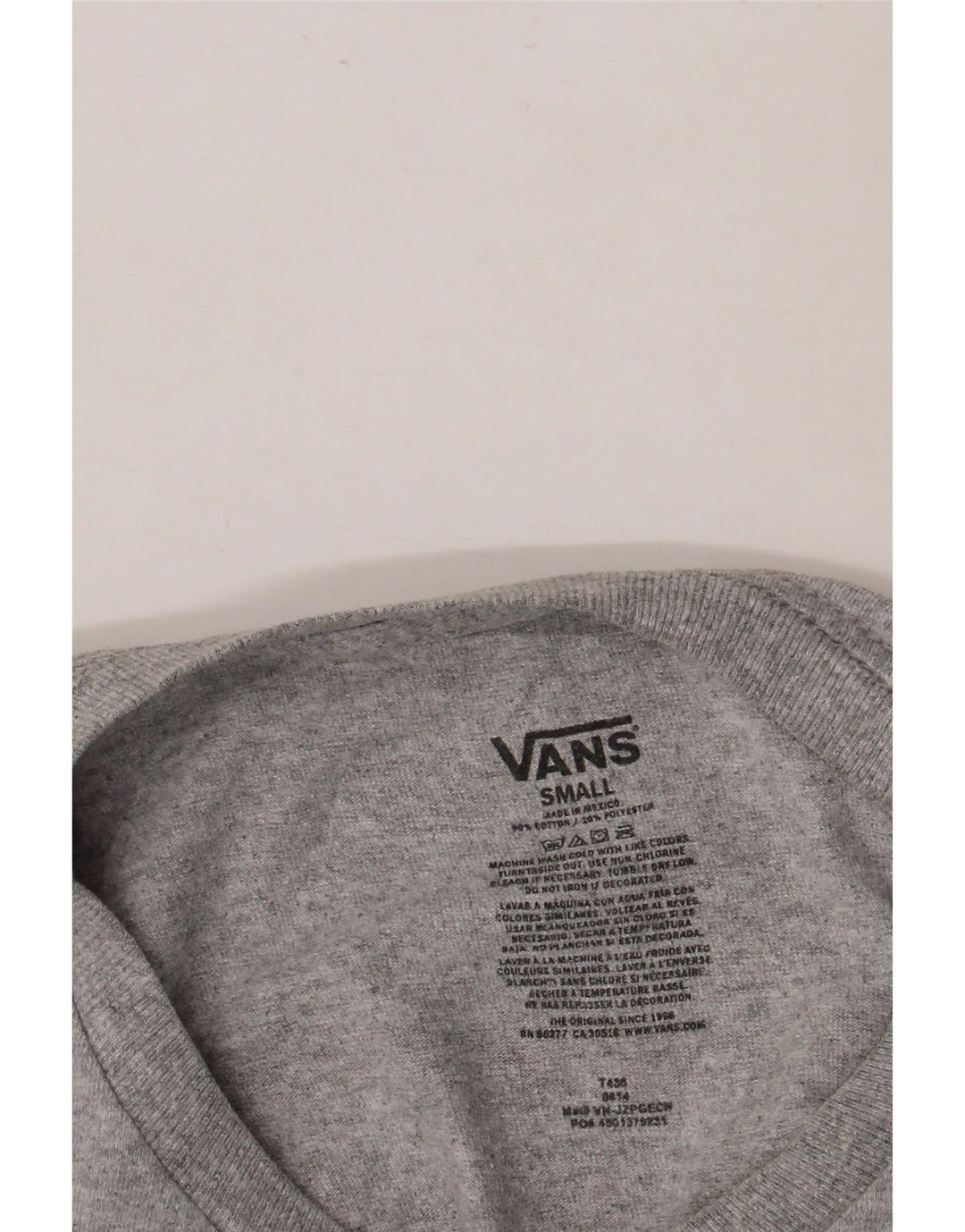 VANS Camiseta gráfica para mujer Top UK 10 Small Grey Cotton