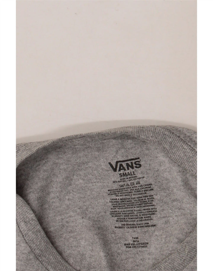 VANS Camiseta gráfica para mujer Top UK 10 Small Grey Cotton
