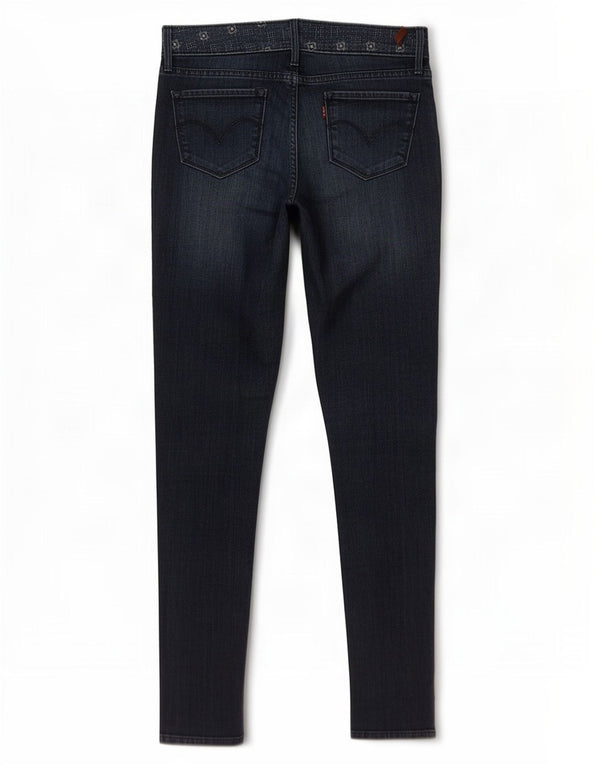 Vaqueros Levi's Super Skinny Mujer W28 L28 Algodón Azul Marino