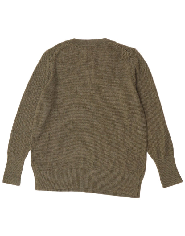 Gap Jersey con Cuello en V para Mujer UK 46 Large Nylon Caqui