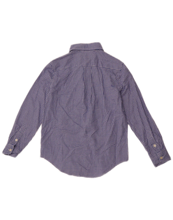 Ralph Lauren Camisa Niño 7-8 Años Pequeña Algodón Vichy Azul