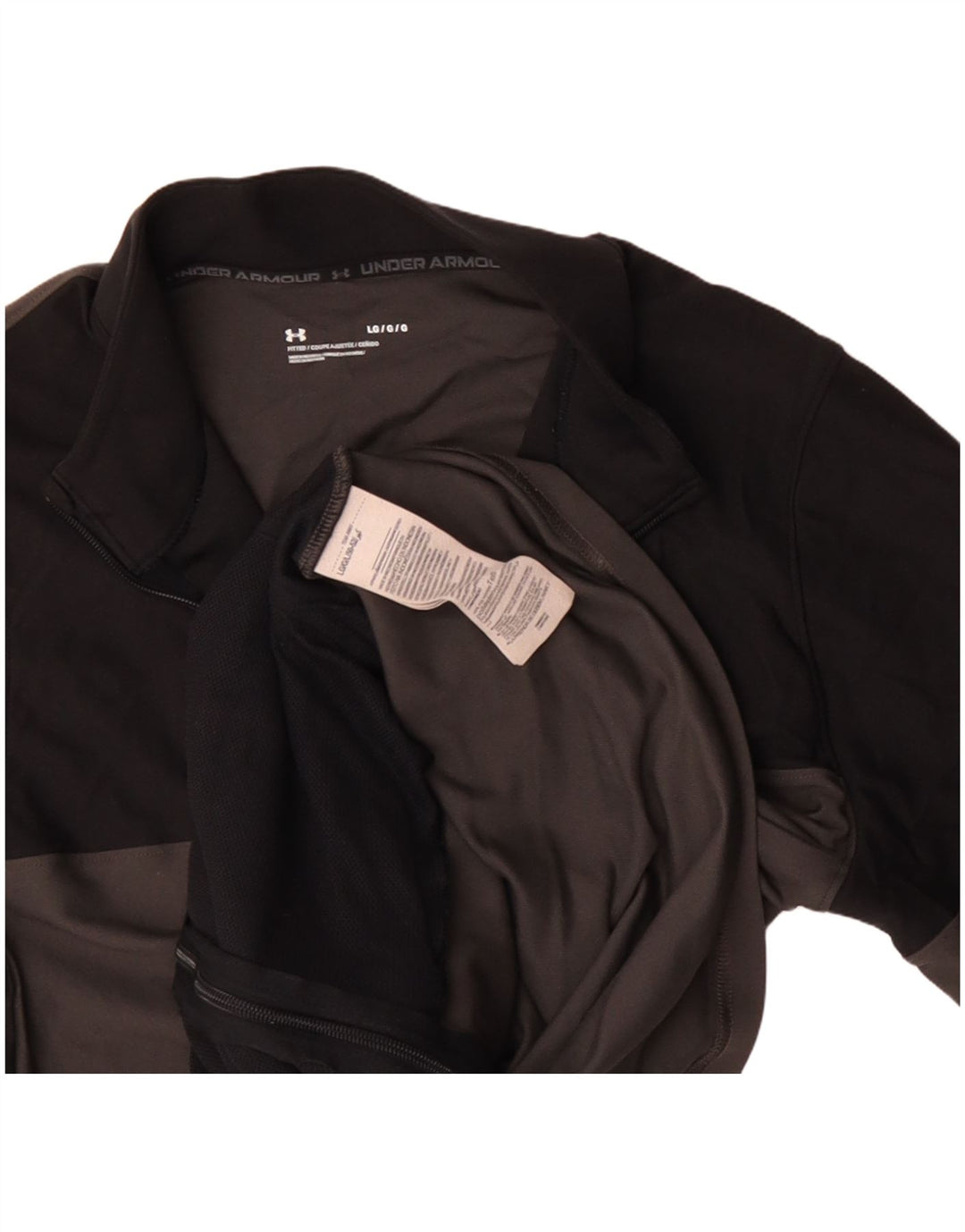 Under Armour Hombre Chándal Top Chaqueta Grande Negro Colorblock Poliéster