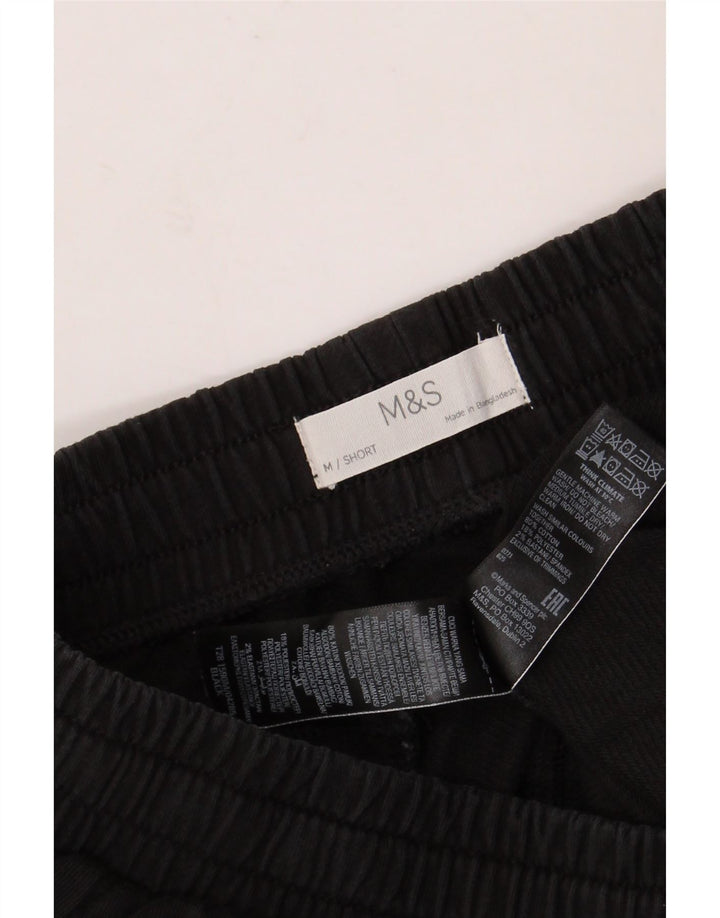 MARKS & SPENCER Pantalones de chándal para mujer UK 44 Mediano Algodón negro