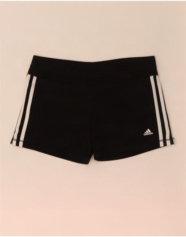 Adidas Mujer Climalite Sport Shorts UK 8/10 Pequeño Negro Poliéster