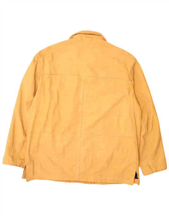 Chaqueta de cuero Scout para hombre UK 42 XL Amarillo