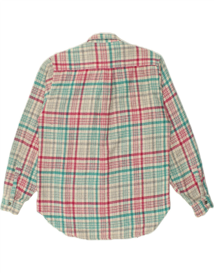 VINTAGE Mens Flannel Shirt Small Multicoloured Check Acrylic Vintage Vintage and Second-Hand Vintage from Messina Hembry 