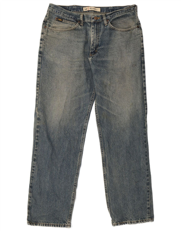 Vaqueros rectos de corte relajado para hombre Lee W36 L32 Algodón azul