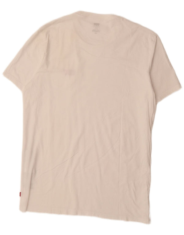 LEVI'S - Camiseta ajustada para hombre, talla grande, algodón blanco