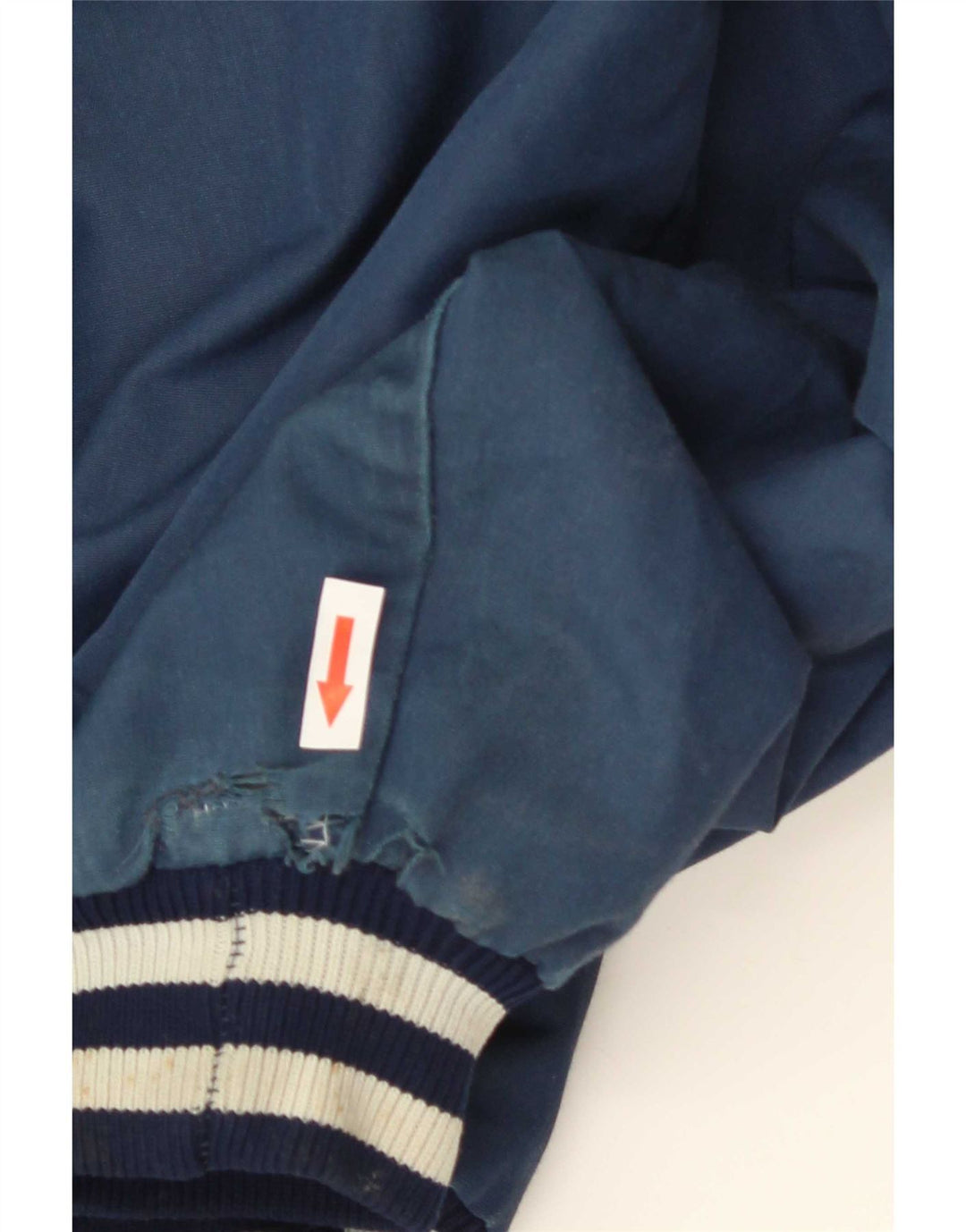 Vintage hombres gráfico Varsity chaqueta Reino Unido 44 2XL azul