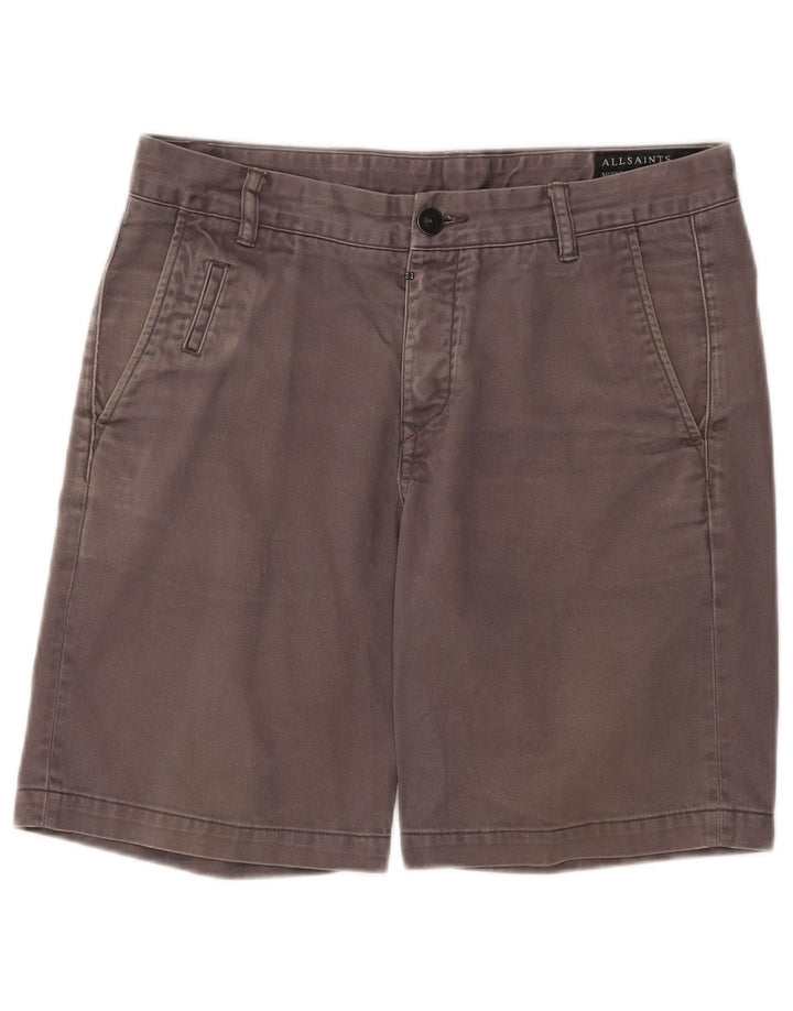 Pantalones cortos chinos All Saints para hombre W31 Algodón gris medio