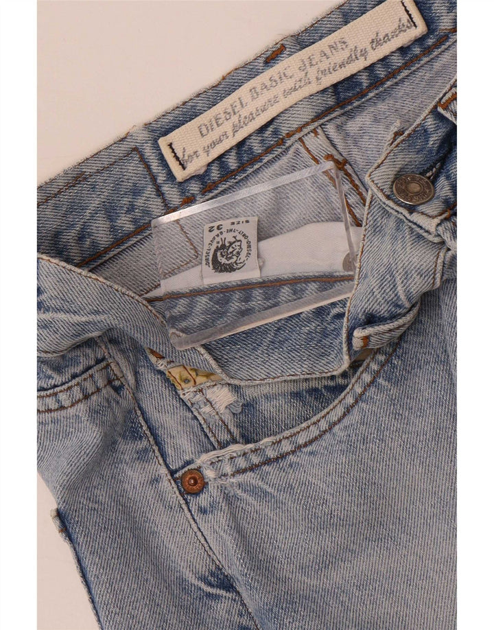 Diesel Vaqueros Rectos Desgastados Para Hombre W32 L32 Algodón Azul