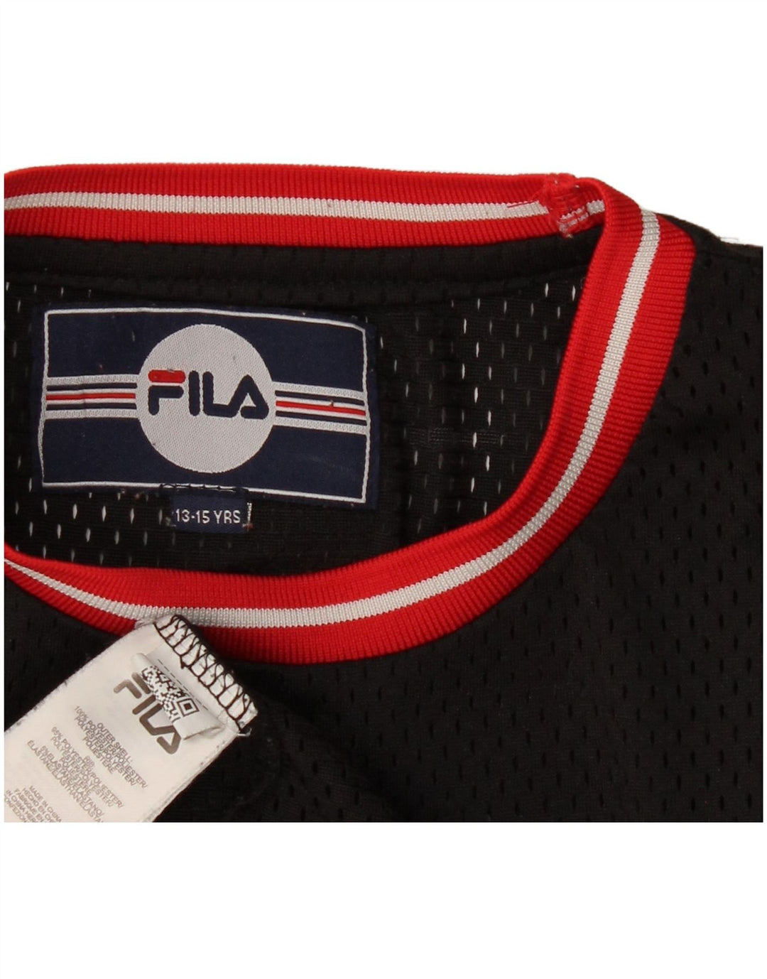 FILA Camiseta gráfica para niño 13-14 años Negro Poliéster