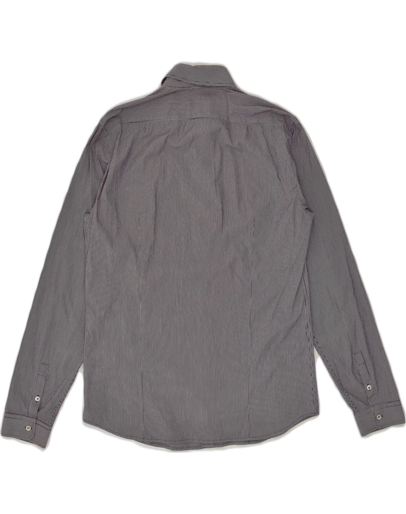 PATRIZIA PEPE FIRENZE Mens Shirt IT 52 Large Purple Striped Cotton | Vintage Patrizia Pepe Firenze | Thrift | Second-Hand Patrizia Pepe Firenze | Used Clothing | Messina Hembry 