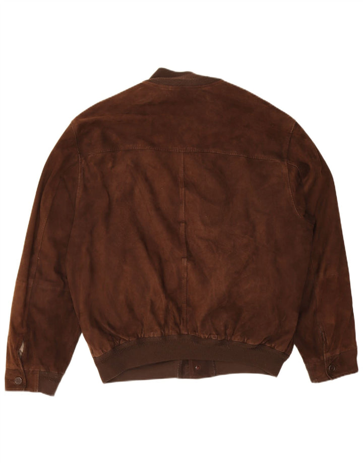 Vintage hombres ante bomber chaqueta EU 52 XL marrón