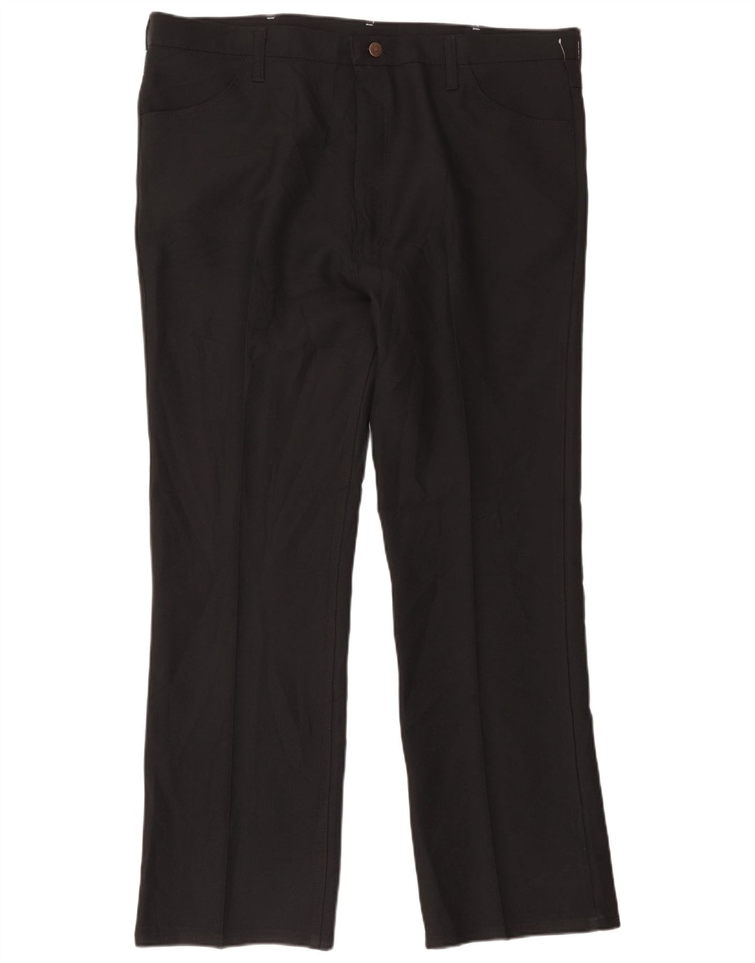 Wrangler Pantalones Casuales Rectos Para Hombre W42 L32 Poliéster Negro