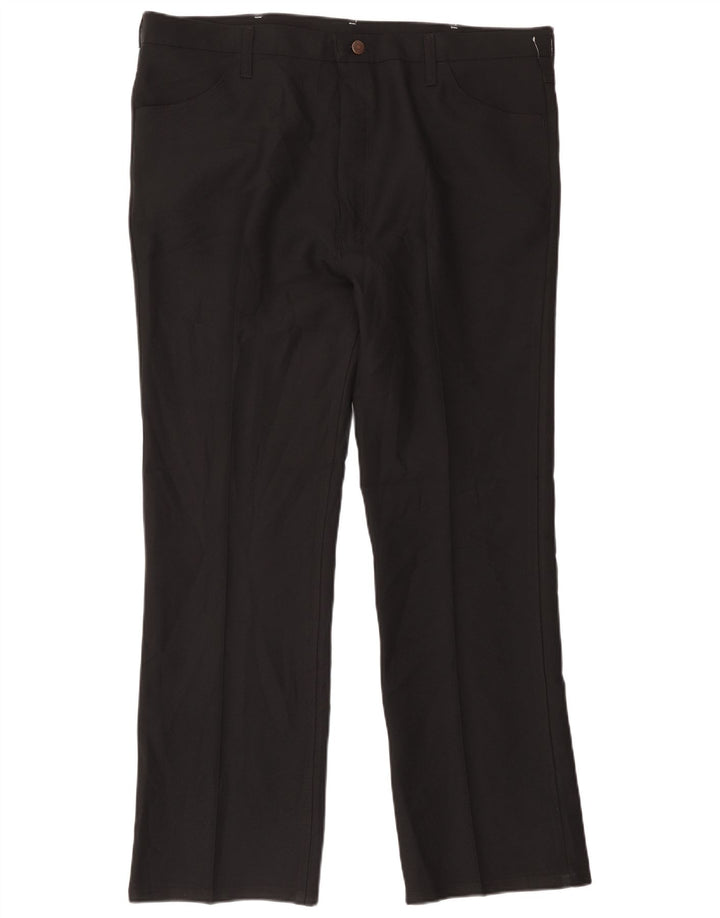 Wrangler Pantalones Casuales Rectos Para Hombre W42 L32 Poliéster Negro