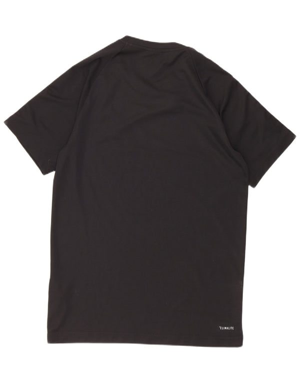Adidas Mens Climalite Camiseta Top Pequeño Negro Poliéster