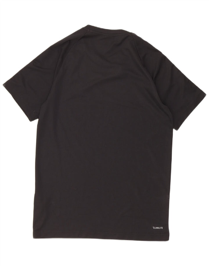 Adidas Mens Climalite Camiseta Top Pequeño Negro Poliéster