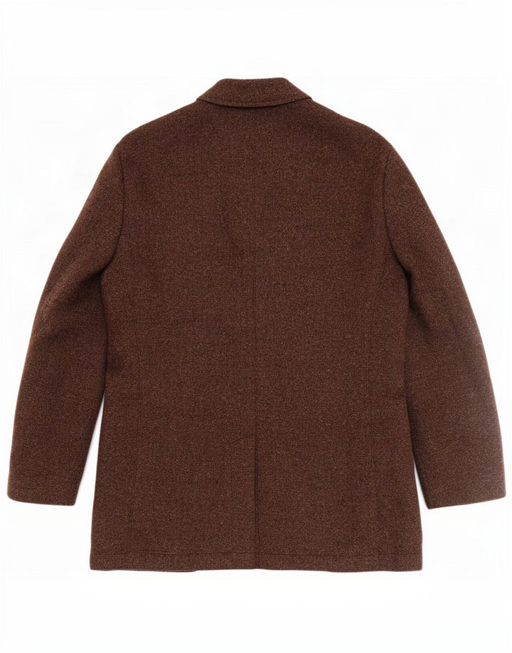 Fabio Inghirami Chaqueta tipo blazer de 2 botones para hombre IT 54 2XL Lana virgen marrón