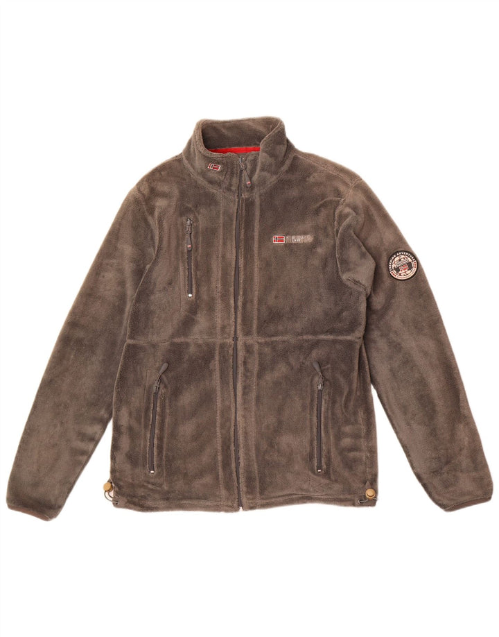 Noruega Chaqueta polar para hombre ES 38 Gris medio Colorblock Poliéster Deportes